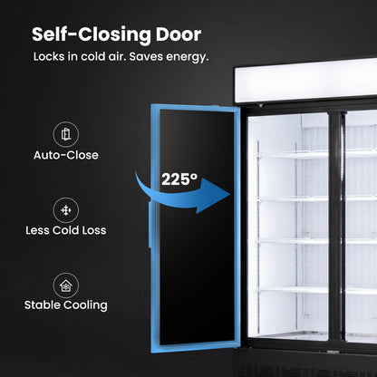 Yeego 62.3 Cu. Ft. 3-Door Commercial Reach-In Freezer