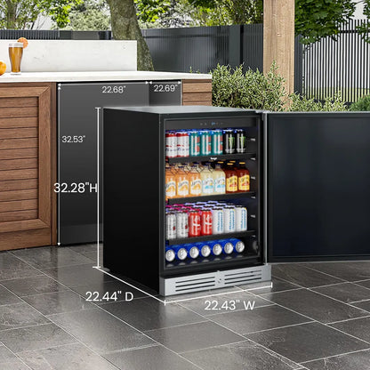 Yeego 24'' Outdoor Beverage Fridge, 140 Cans