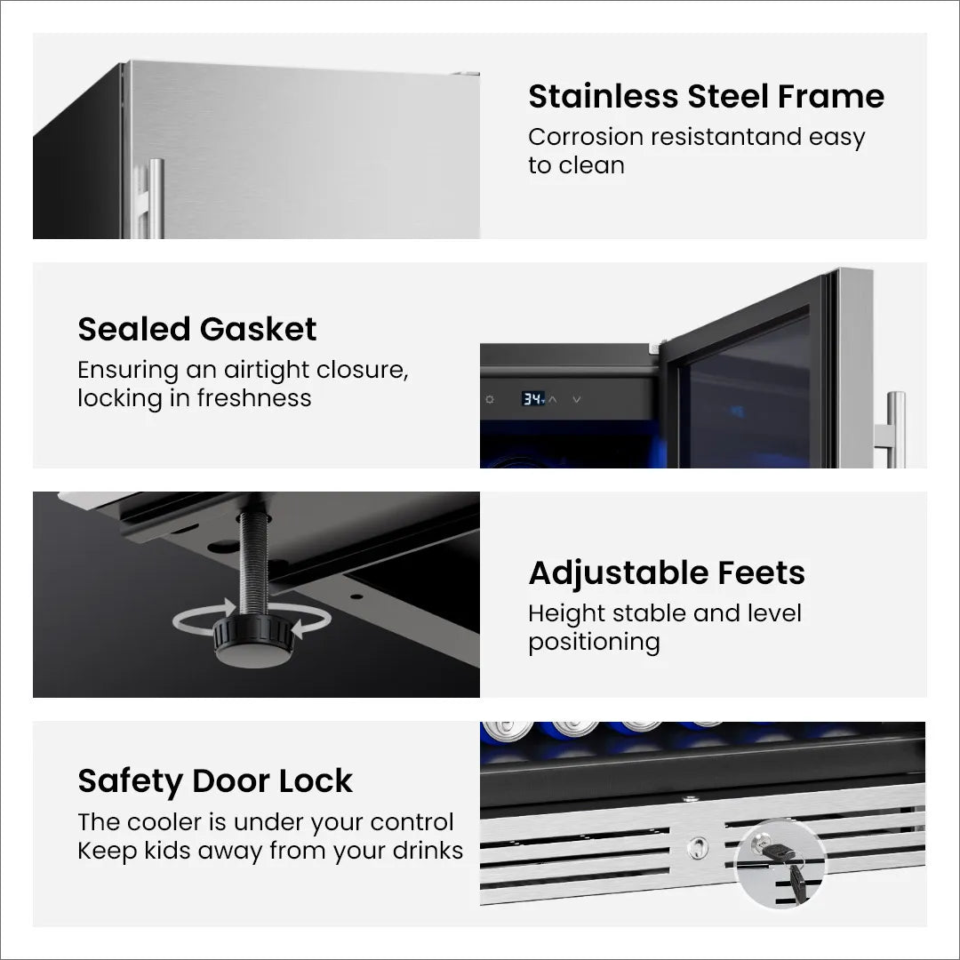 Yeego 24'' Outdoor Beverage Fridge, 160 Cans