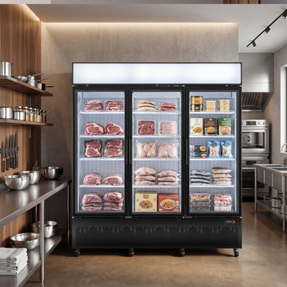 Yeego 62.3 Cu. Ft. 3-Door Commercial Reach-In Freezer