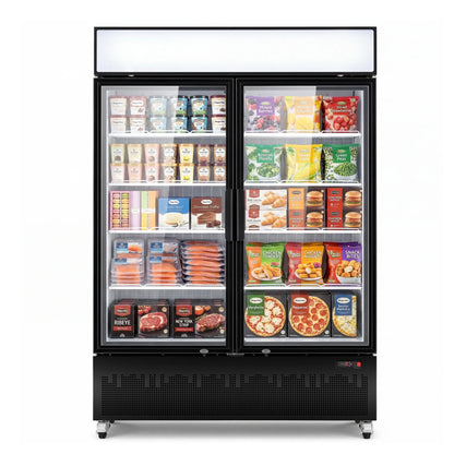 Yeego 41.9 Cu. Ft. 2-Door Commercial Display Freezer