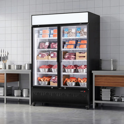 Yeego 41.9 Cu. Ft. 2-Door Commercial Display Freezer