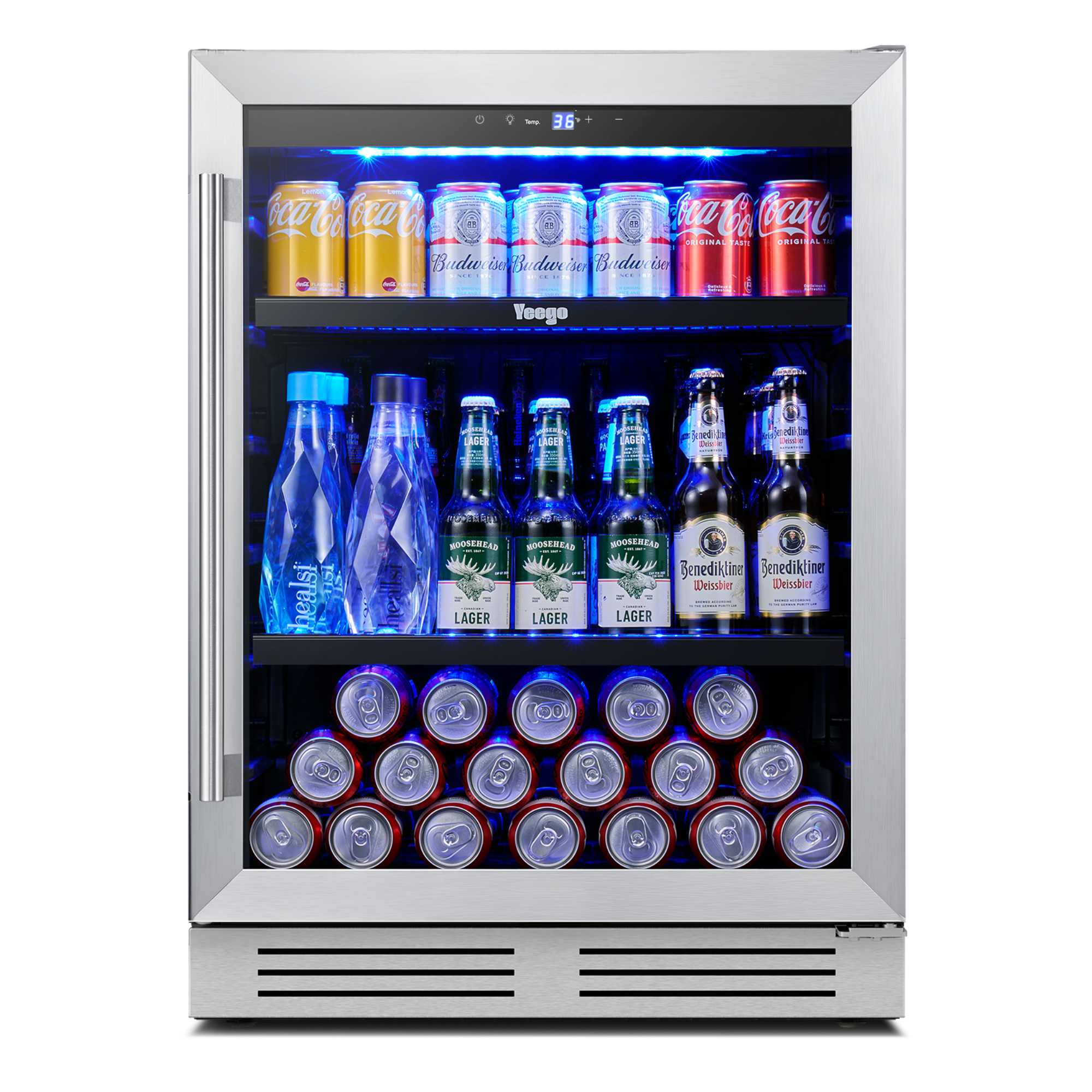 24 Inch Wide 180 Cans Beverage Drink Fridge, Built-In or Freestanding