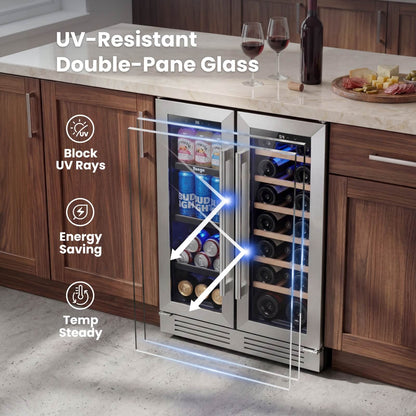 Yeego French Door Wine Beverage Fridge