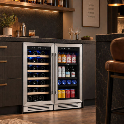 Yeego 30" Wine Beverage Fridge Dual Zone 2 Sets