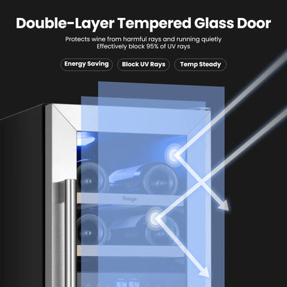 Yeego 12" Wine Fridge Dual Zone 17 Bottles - Yeego Life