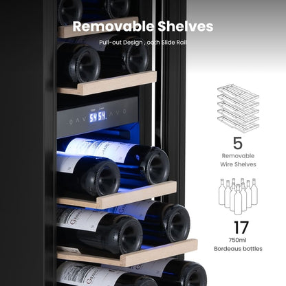 Yeego 12" Wine Fridge Dual Zone 17 Bottles - Yeego Life