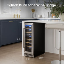 Yeego 12" Wine Fridge Dual Zone 17 Bottles - Yeego Life