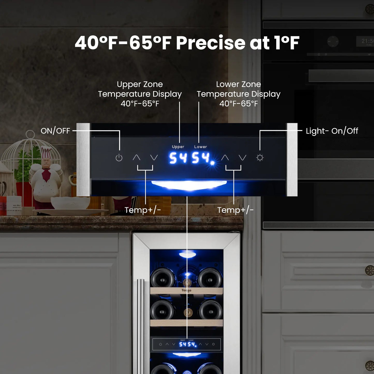 Yeego 12" Wine Fridge Dual Zone 17 Bottles - Yeego Life