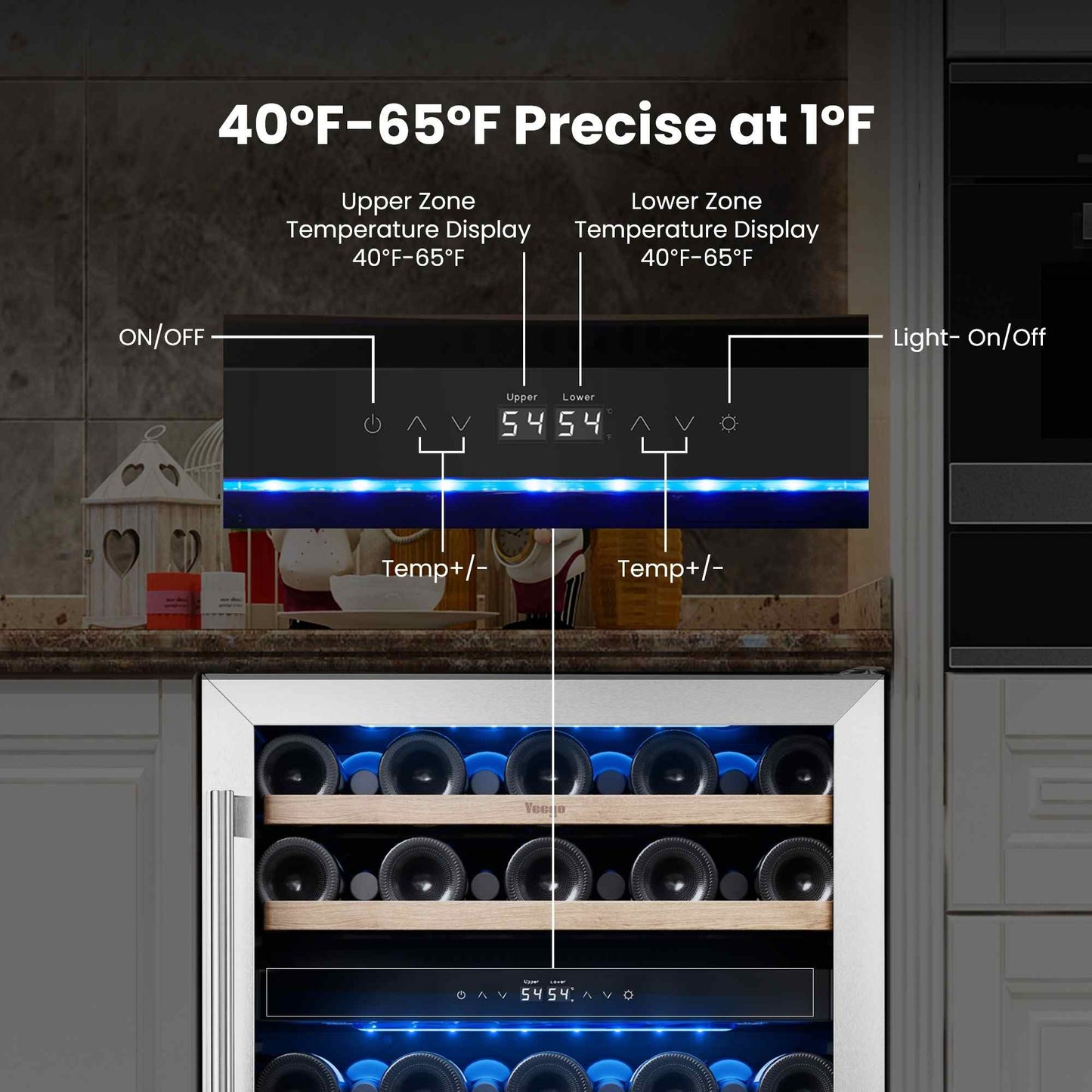 wd24 dual-zone temperature control display