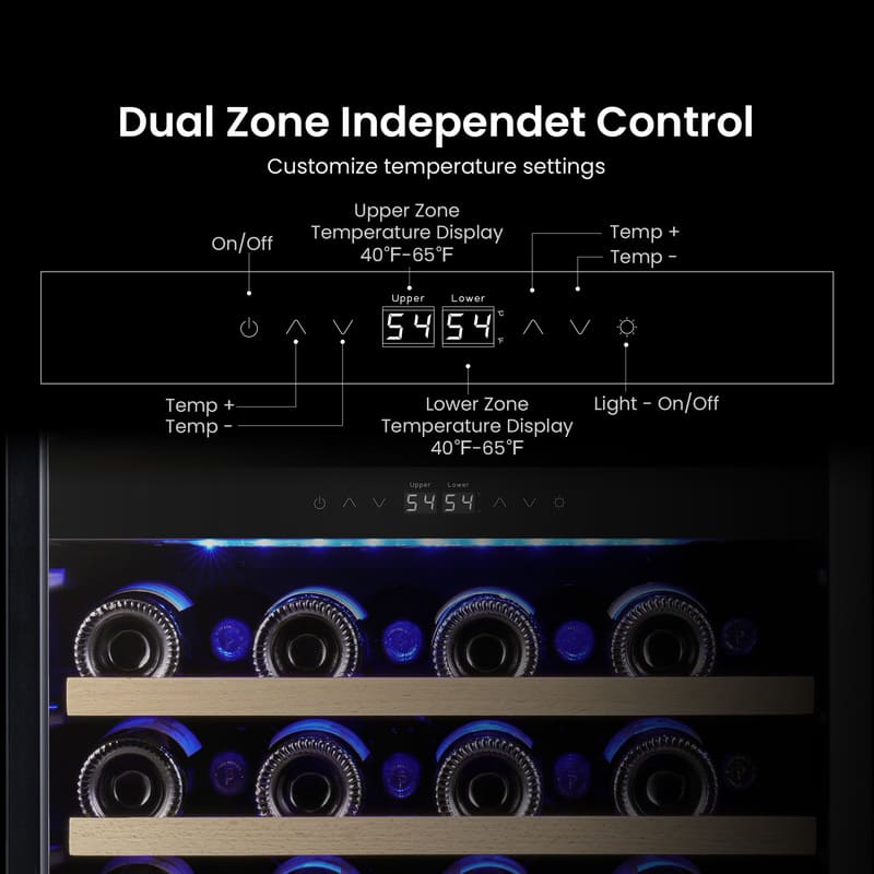 wd24 dual-zone temperature control display