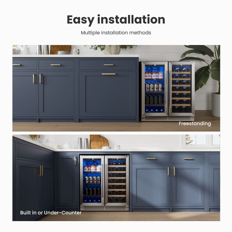 Yeego 30” French Door Wine Beverage Fridge - Yeego Life