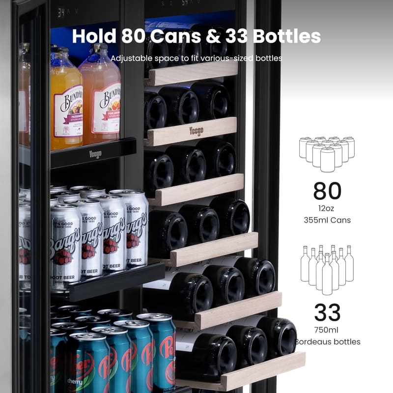 Yeego 30” French Door Wine Beverage Fridge - Yeego Life