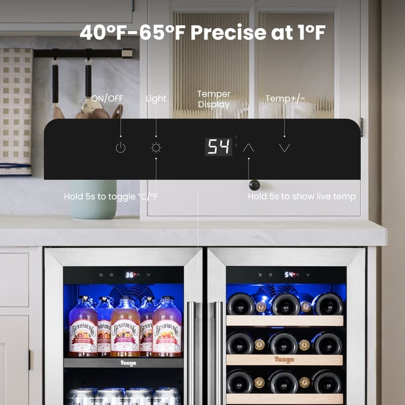 Yeego 30” French Door Wine Beverage Fridge - Yeego Life