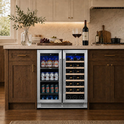 Yeego 30” French Door Wine Beverage Fridge