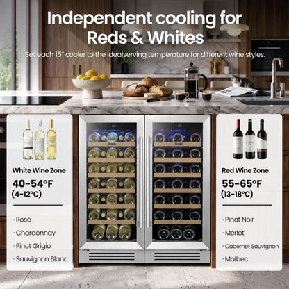Yeego 30" Wine Fridge Bundle 66 Bottles