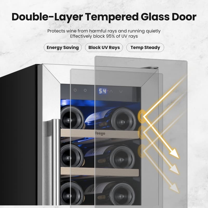 Yeego 12" Wine Fridge 23 Bottles - Yeego Life