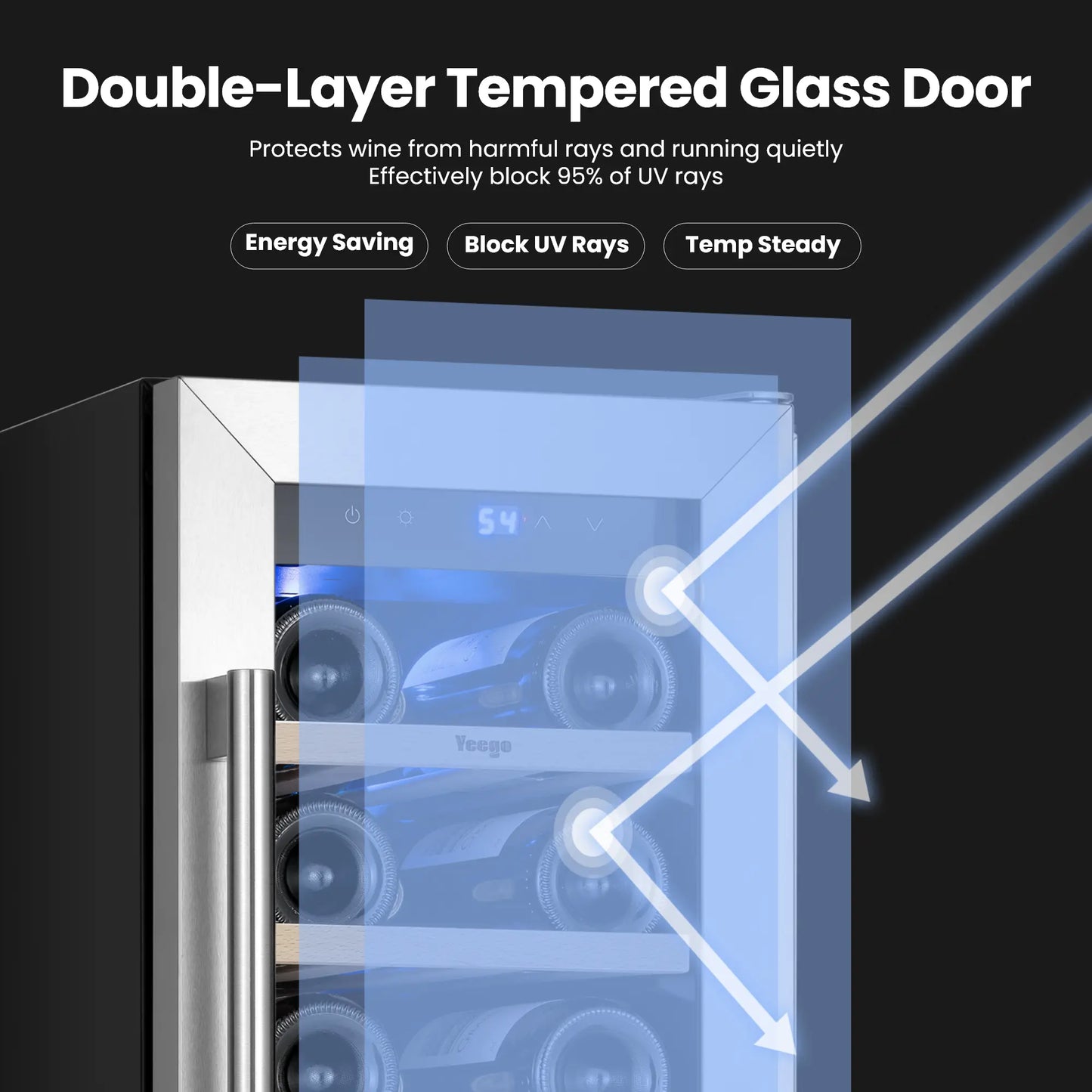 Yeego 12" Wine Fridge 23 Bottles - Yeego Life