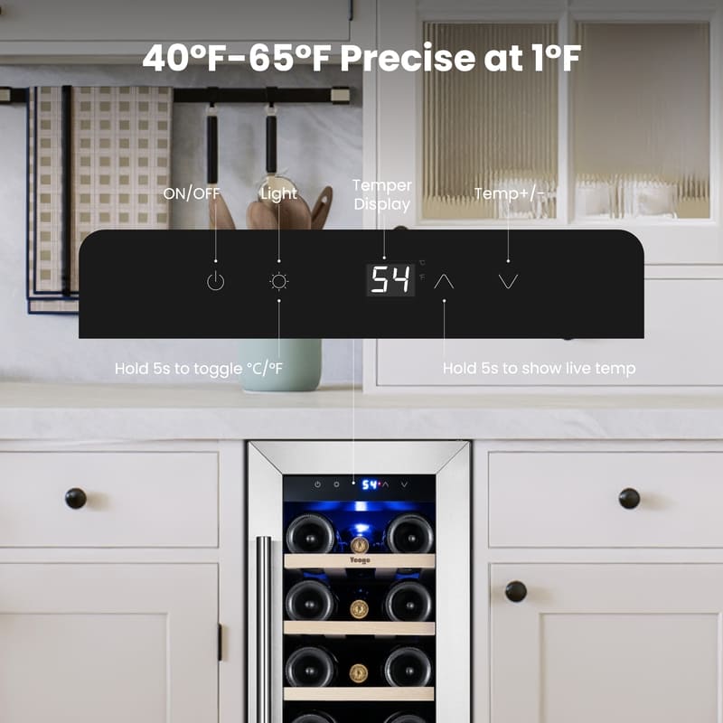 Yeego 12" Wine Fridge 23 Bottles - Yeego Life