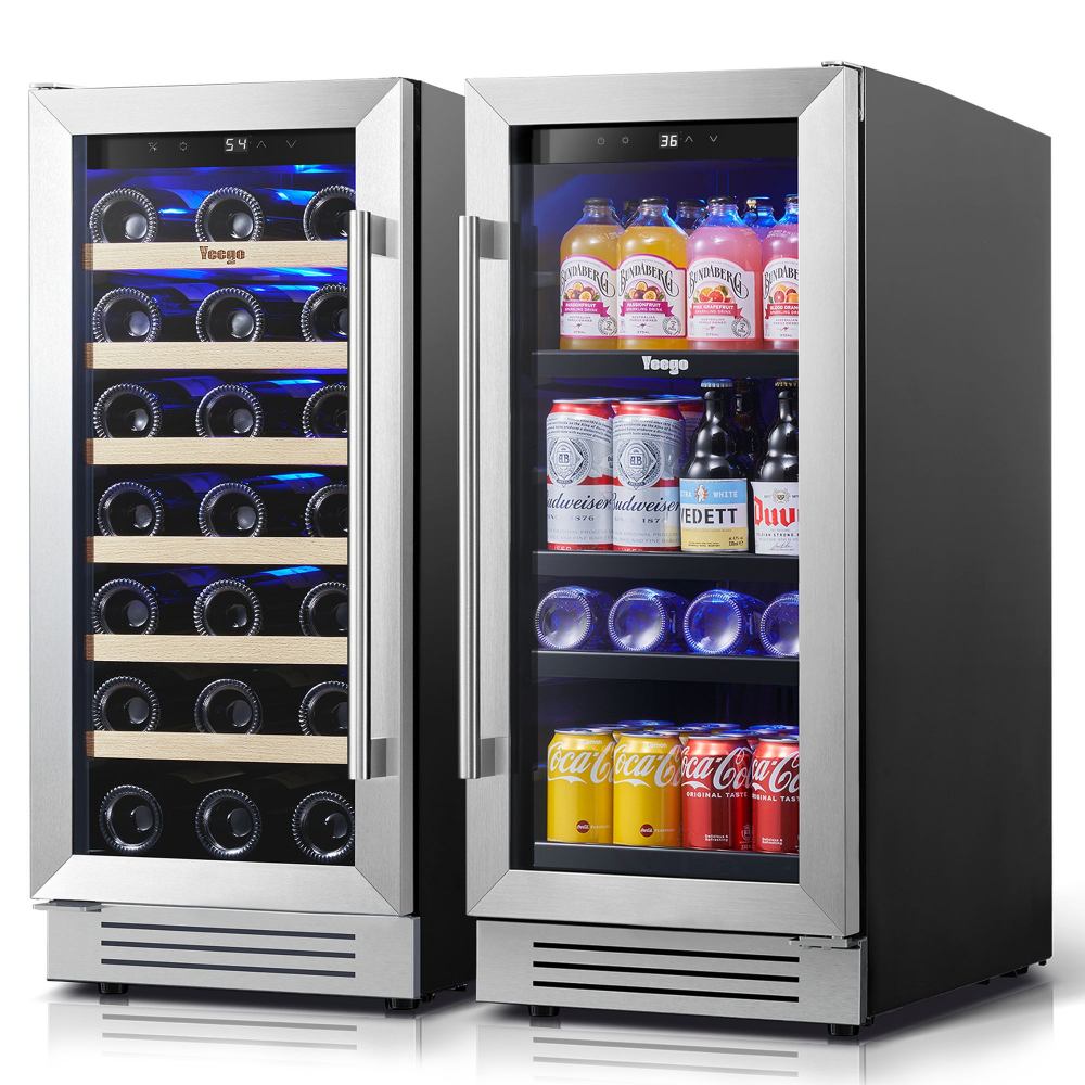 Yeego 30" Wine Beverage Fridge Dual Zone 2 Sets - Yeego Life