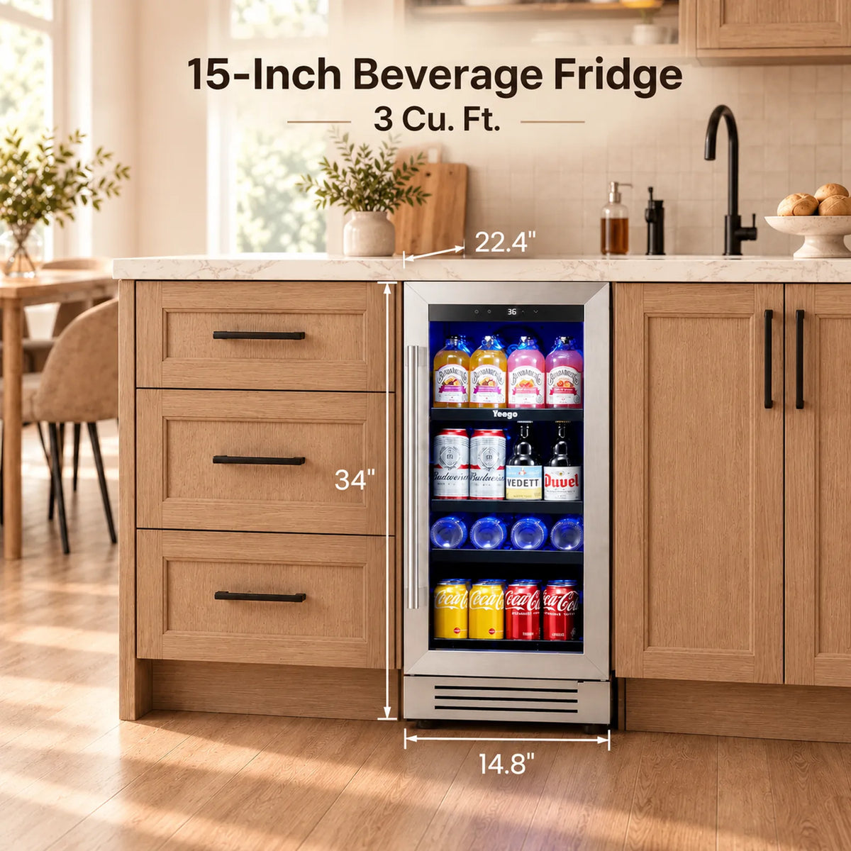 Yeego 15" Beverage Cooler 100 Cans