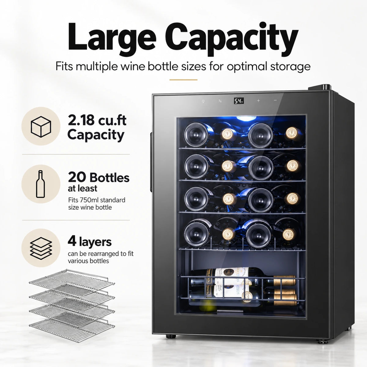 Yeego Freestanding Wine Cooler