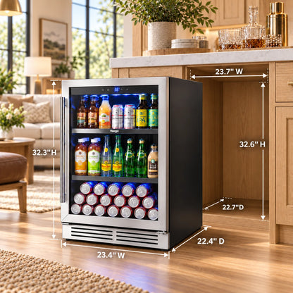 Yeego 24" Beverage Cooler 180 Cans