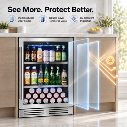 Yeego 24" Beverage Cooler 180 Cans