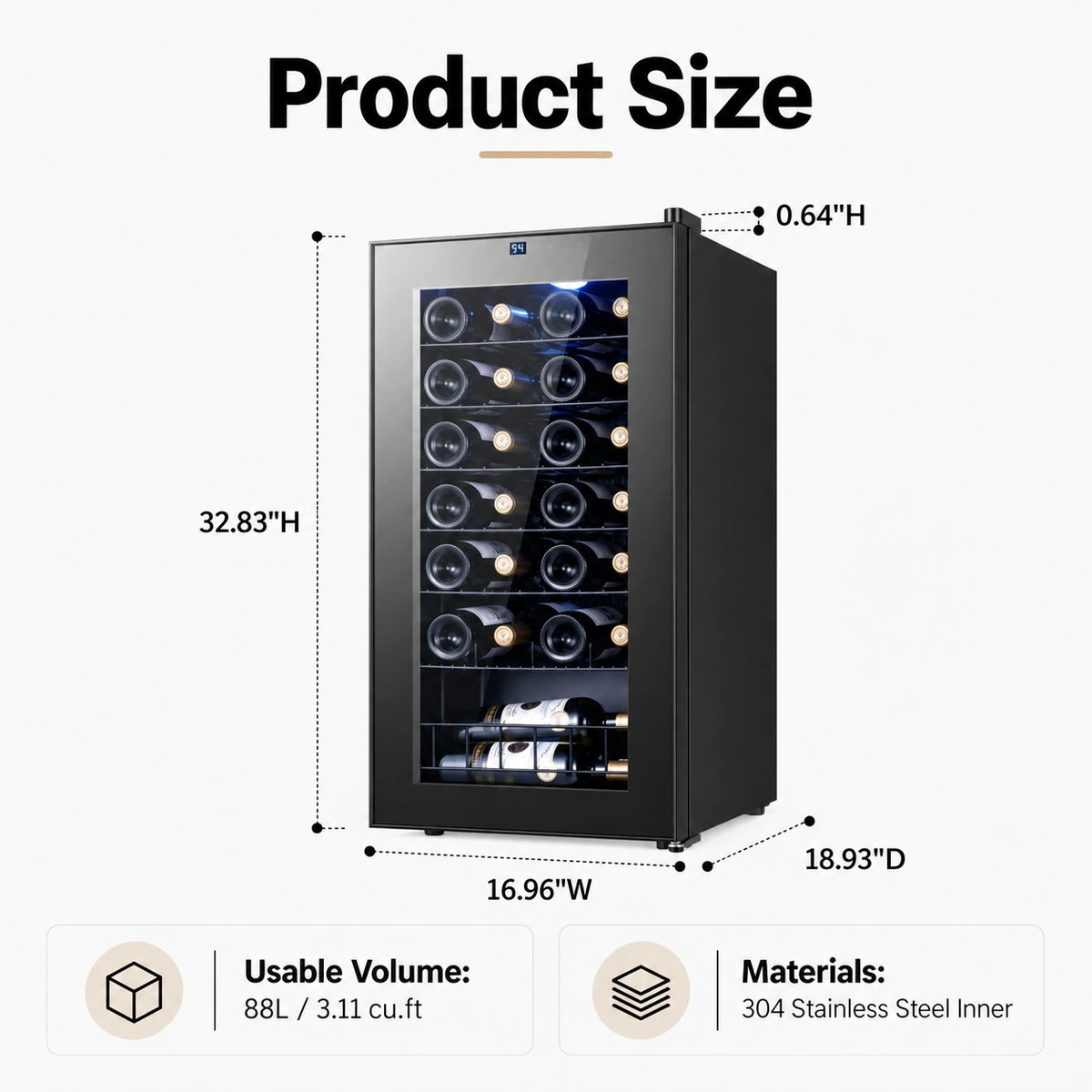 Yeego Freestanding Wine Cooler