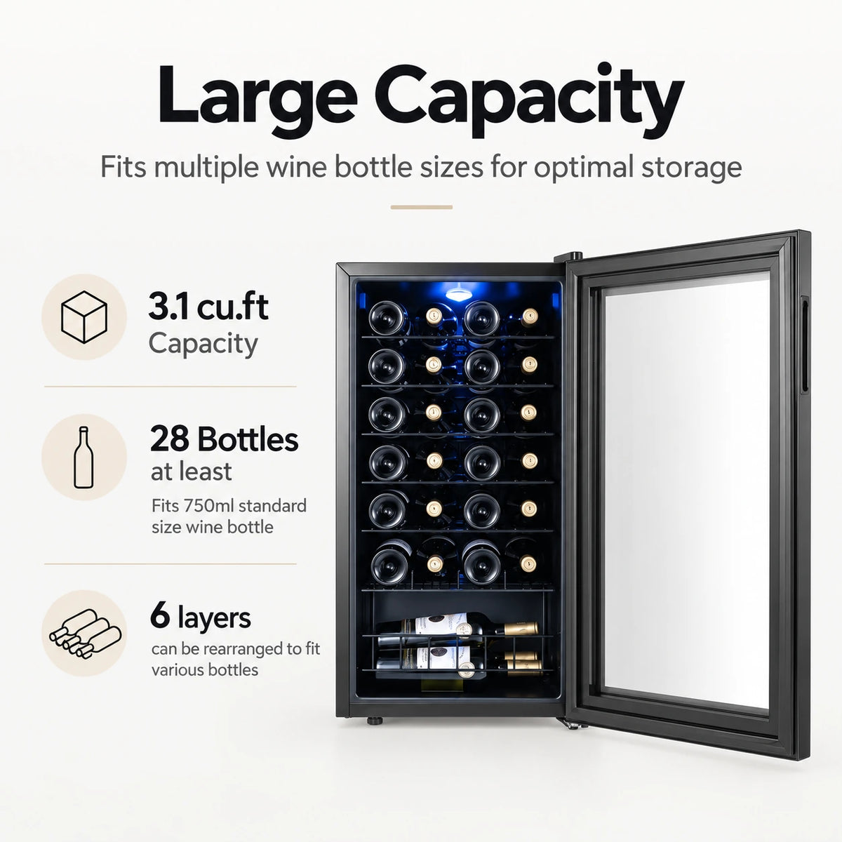 Yeego Freestanding Wine Cooler
