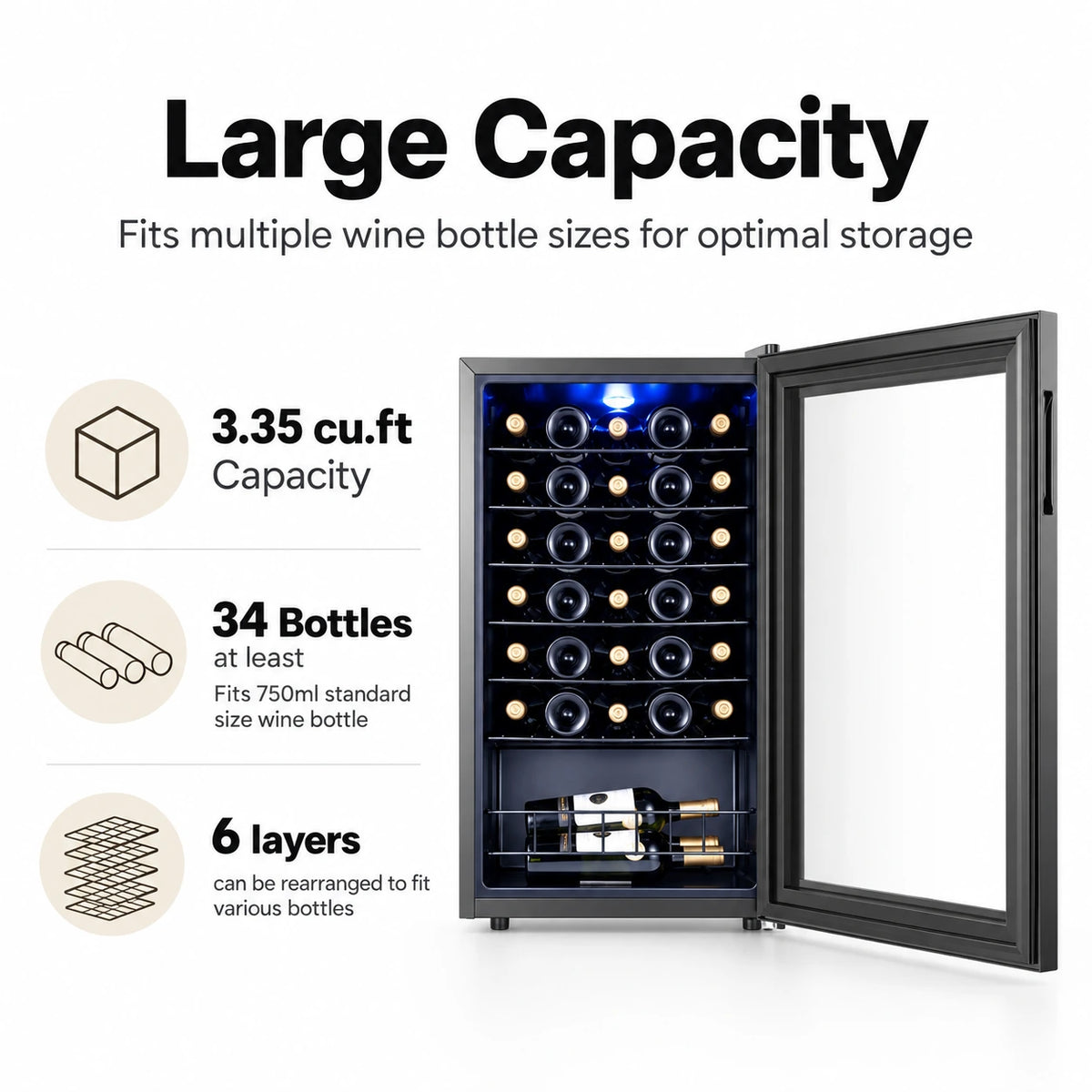 Yeego Freestanding Wine Cooler