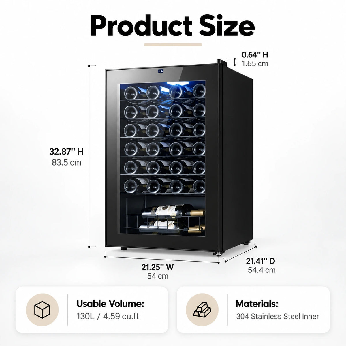 Yeego Freestanding Wine Cooler