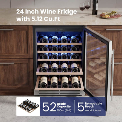 Yeego 24" Wine Fridge 52 Bottles