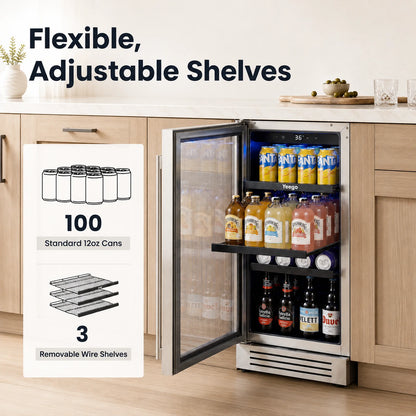 Yeego 15" Beverage Cooler 100 Cans