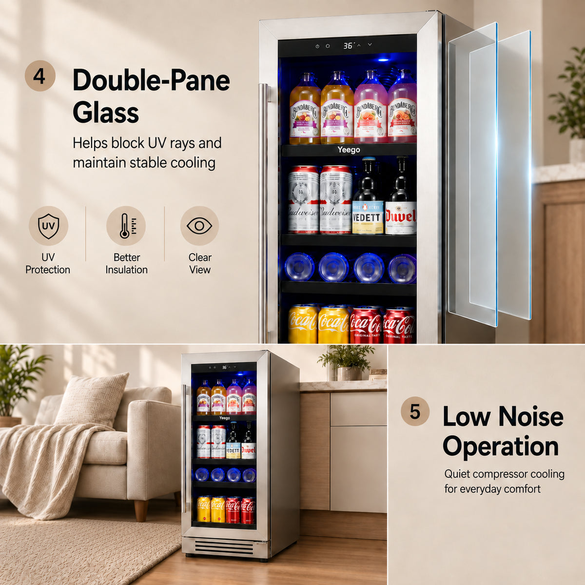 Yeego 15" Beverage Cooler 100 Cans