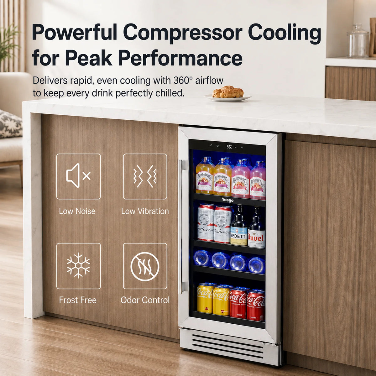 Yeego 15" Beverage Cooler 100 Cans