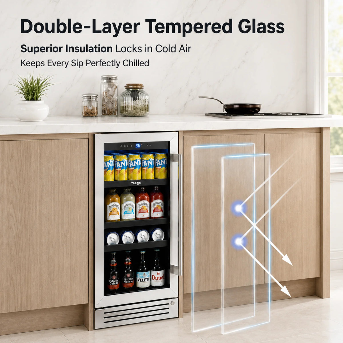 Yeego 15" Beverage Cooler 100 Cans
