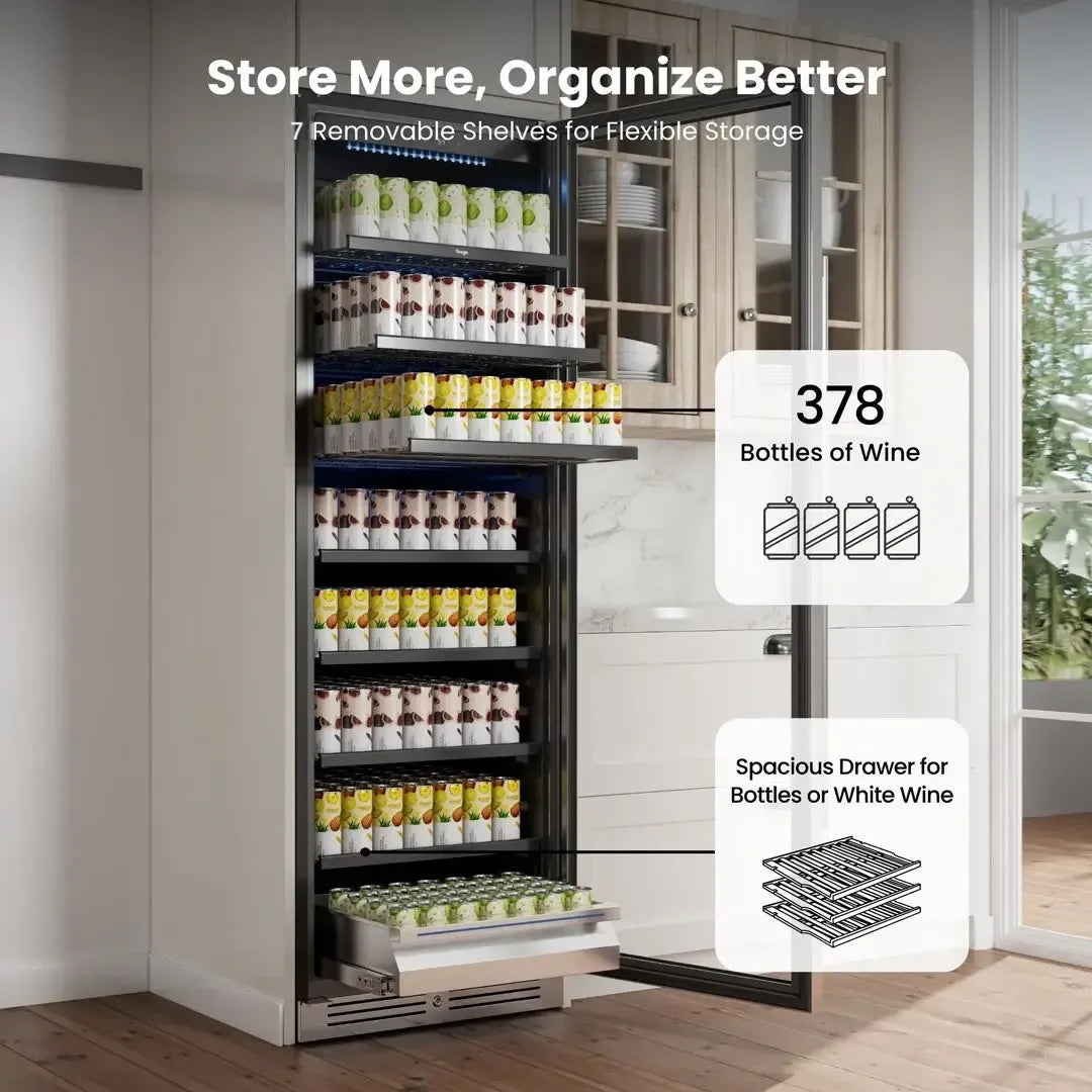 Yeego Tall Beverage Fridges, 378 Cans