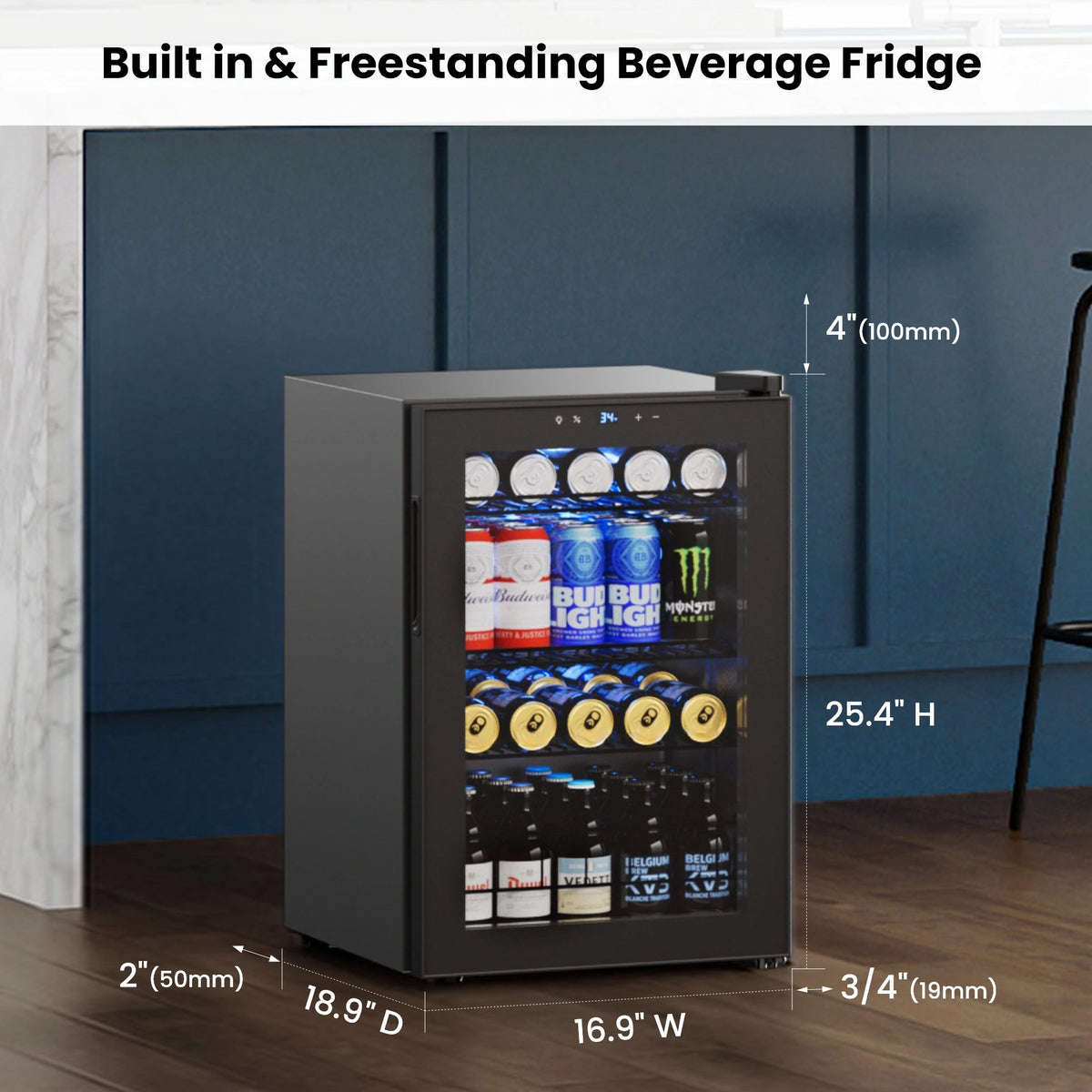 Yeego 85-Can Beverage Fridge