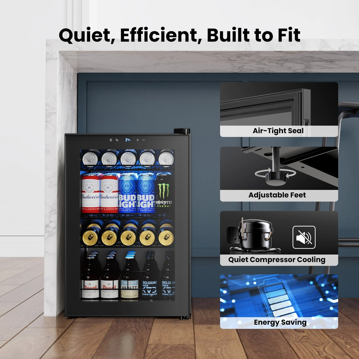 Yeego 85-Can Beverage Fridge
