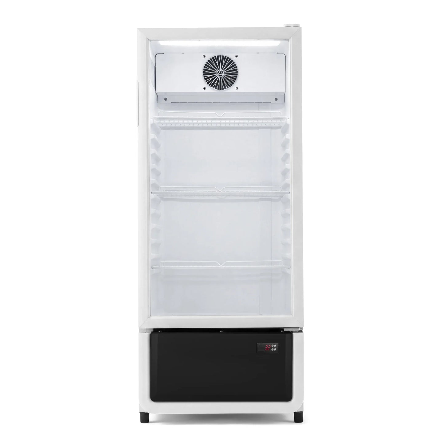 Yeego White Commercial Beverage Refrigerator with Glass Door