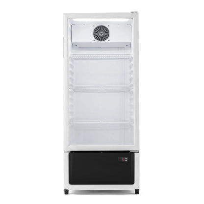 Yeego White Commercial Beverage Refrigerator with Glass Door