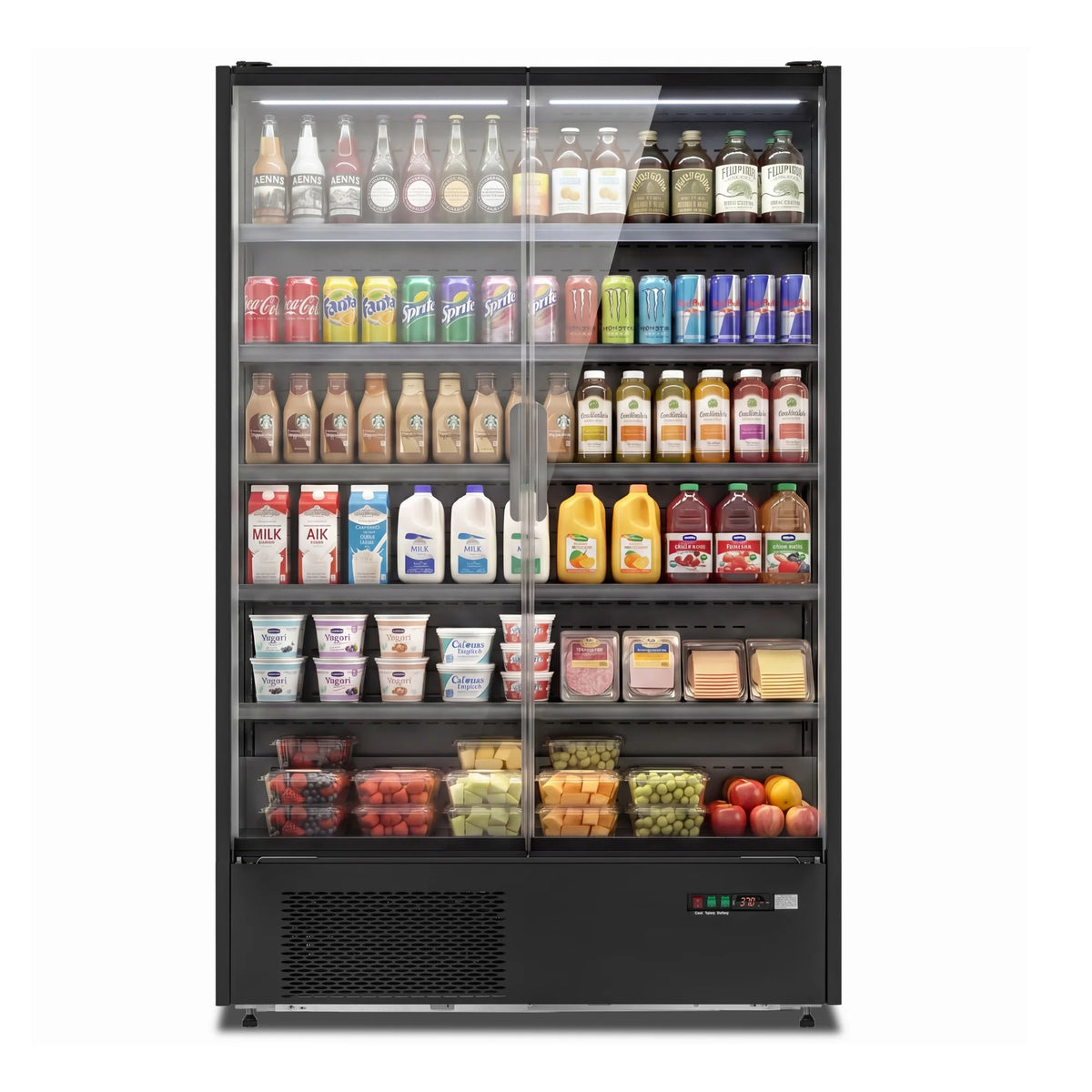 Yeego 45.6 Cu.Ft. 2-Door Open Air Merchandiser Refrigerator