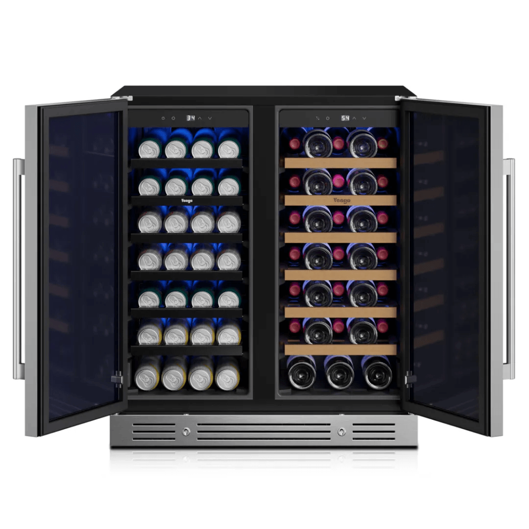 Yeego 30'' Outdoor Wine Beverage Fridge, 80 Cans 33 Bottles
