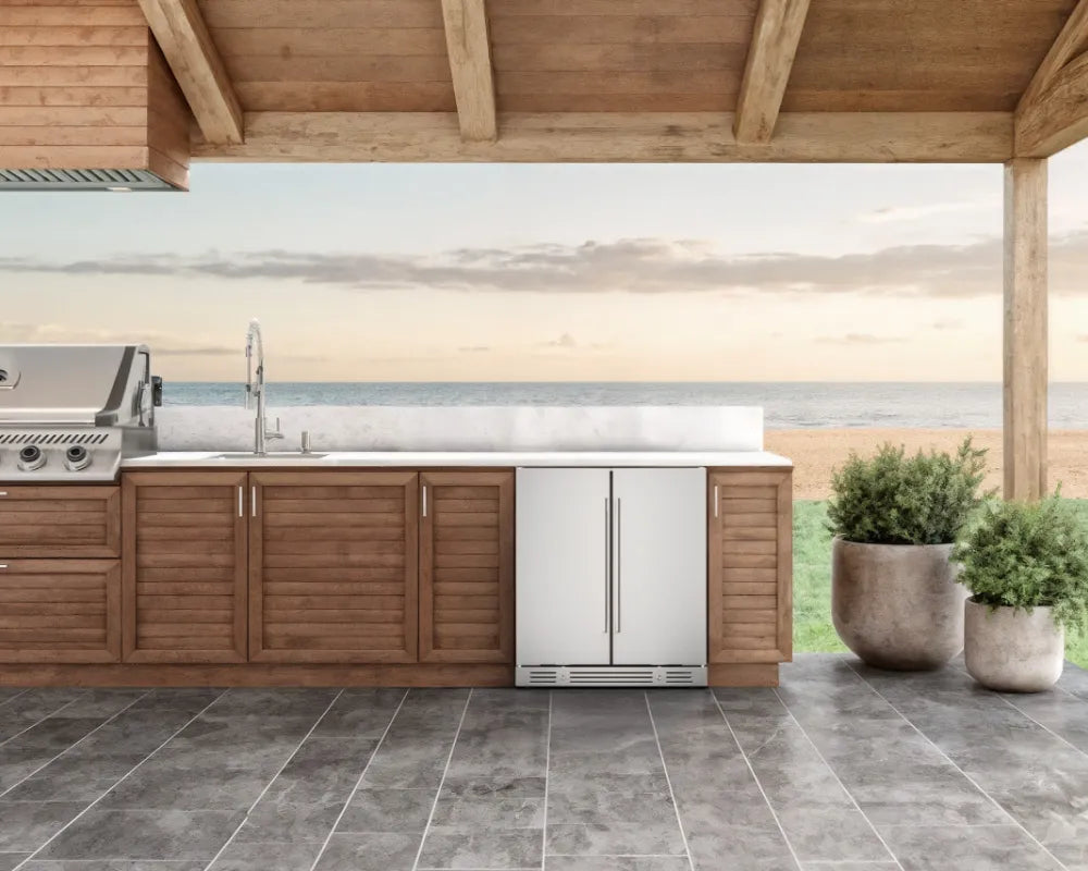 Yeego 30'' Outdoor Wine Beverage Fridge, 80 Cans 33 Bottles