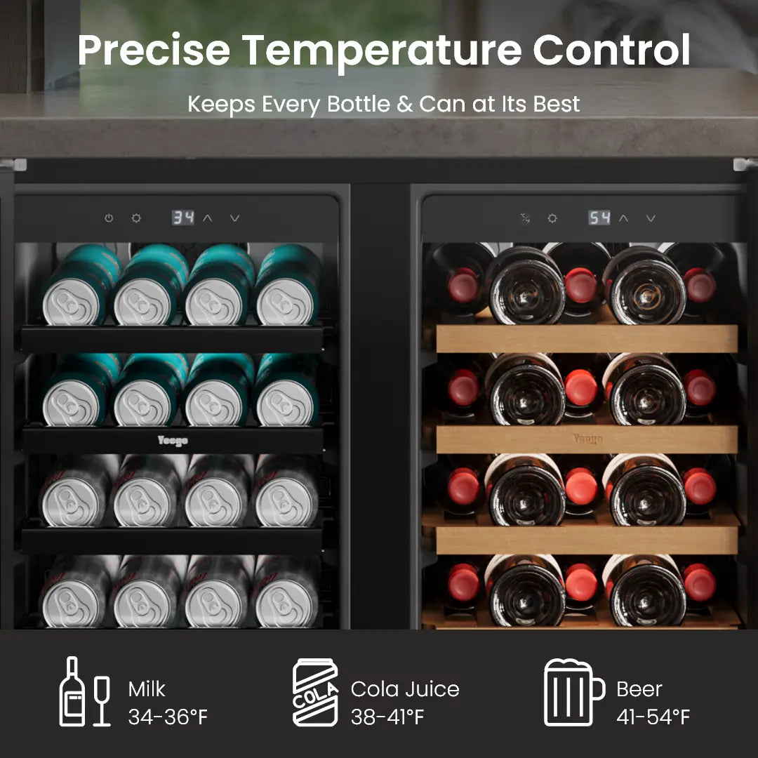 Yeego 30'' Outdoor Wine Beverage Fridge, 80 Cans 33 Bottles