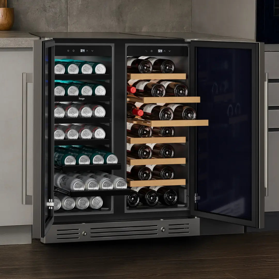 Yeego 30'' Outdoor Wine Beverage Fridge, 80 Cans 33 Bottles