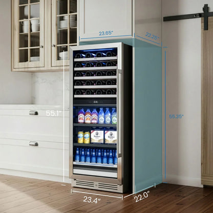 Yeego Large Wine & Beverage Fridge, 40 Bottles and 112 Cans