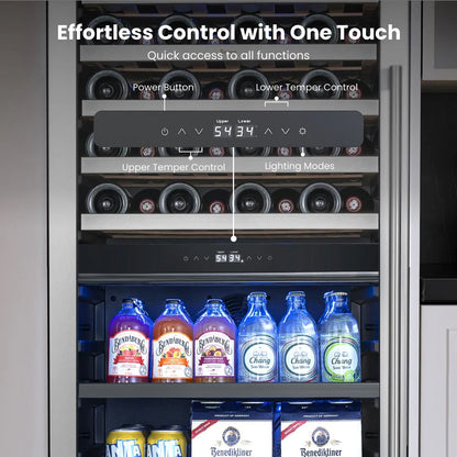 Yeego Large Wine & Beverage Fridge, 40 Bottles and 112 Cans