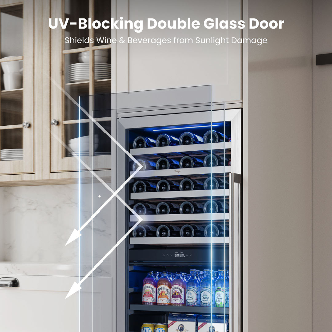 Yeego Large Wine & Beverage Fridge, 40 Bottles and 112 Cans